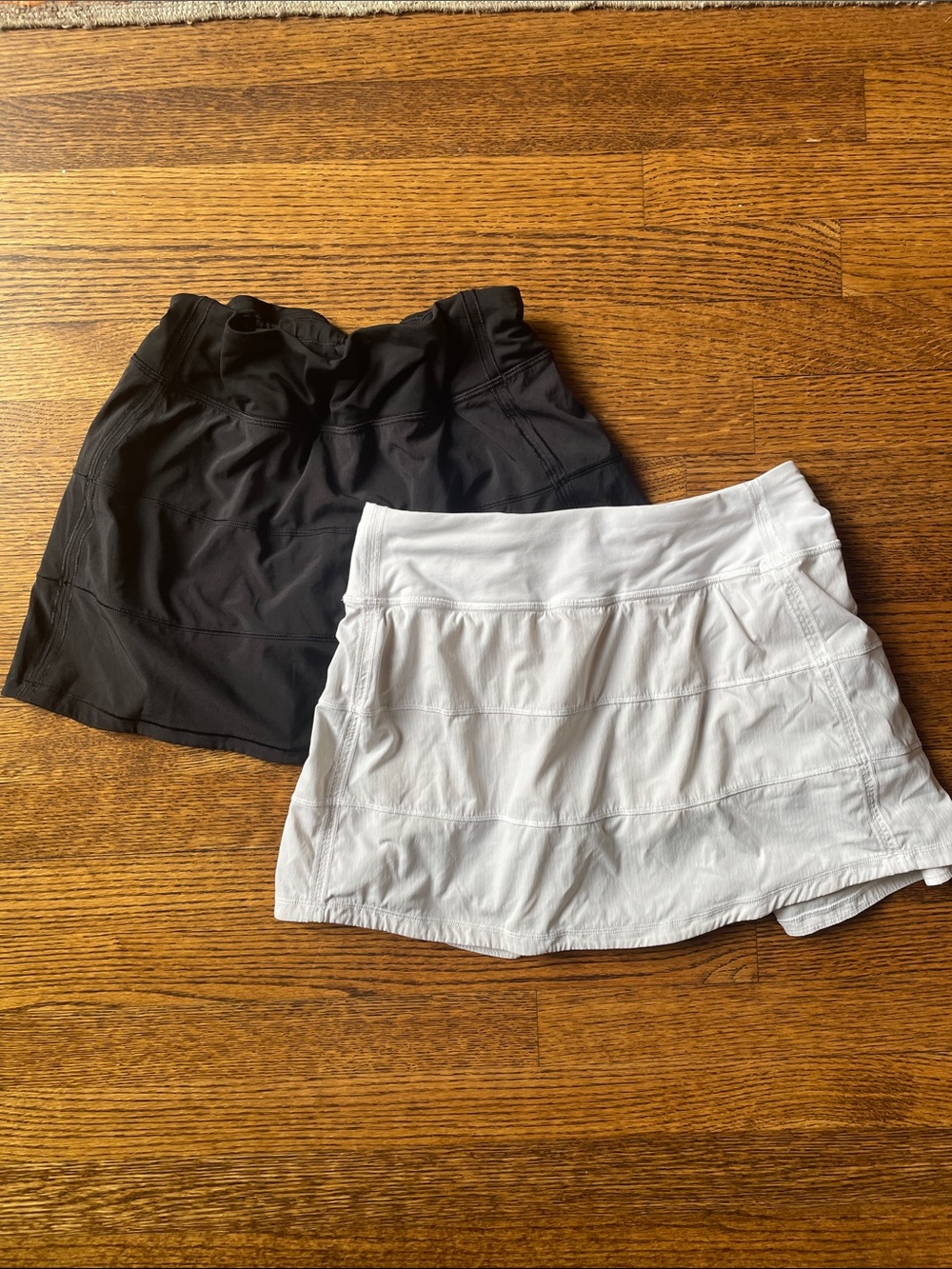 lululemon athletica Bundle of Women’s Pace Rival Skort Duo Tall — Black & White - Picture 1 of 13